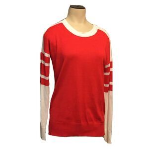 HIPPIE ROSE Womens Sweater Red Stretch Long Sleeve Scoop Neck Juniors L